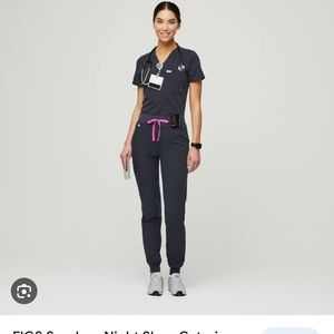 Figs scrub set size small. Night sky color.